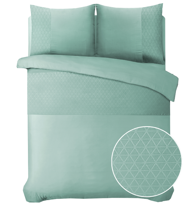 Sleeptime Elegance Dekbedovertrek Embossed - Marseille - Mintgroen