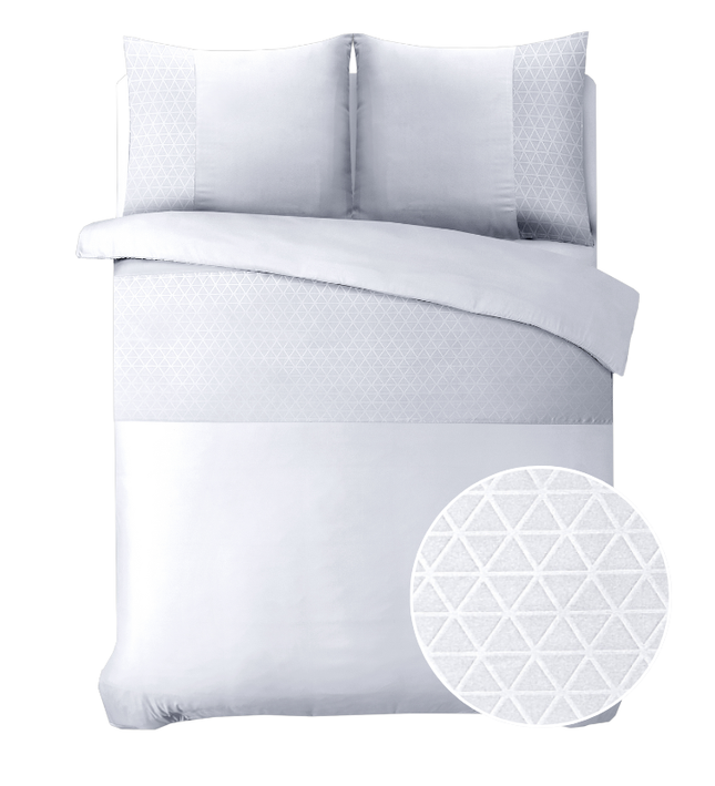 Sleeptime Elegance Dekbedovertrek Embossed - Marseille - Wit