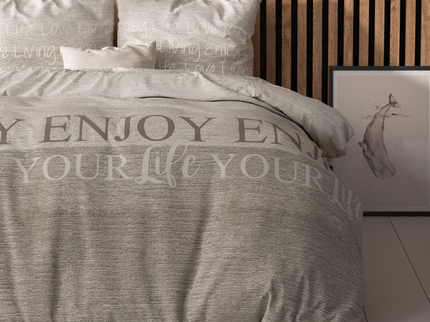 Sleeptime Elegance Dekbedovertrek Enjoy - Taupe