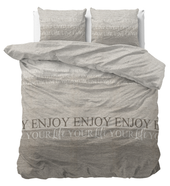 Sleeptime Elegance Dekbedovertrek Enjoy - Taupe