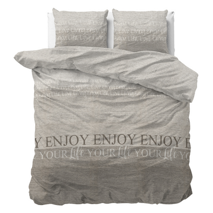 Sleeptime Elegance Dekbedovertrek Enjoy - Taupe