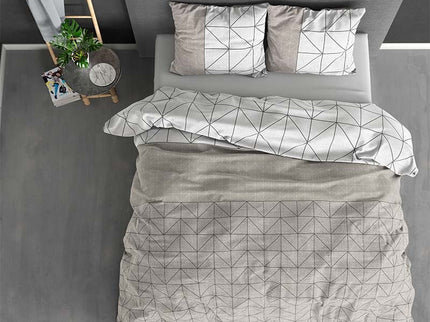 Sleeptime Elegance Dekbedovertrek Flanel Geometric - Taupe