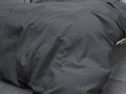 Sleeptime Elegance Dekbedovertrek Flanel Jason - Antraciet - 240 x 200/220 cm
