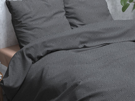 Sleeptime Elegance Dekbedovertrek Flanel Jason - Antraciet - 240 x 200/220 cm