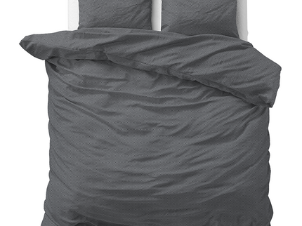 Sleeptime Elegance Dekbedovertrek Flanel Jason - Antraciet - 240 x 200/220 cm