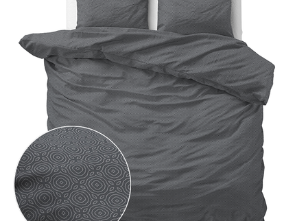Sleeptime Elegance Dekbedovertrek Flanel Jason - Antraciet - 240 x 200/220 cm