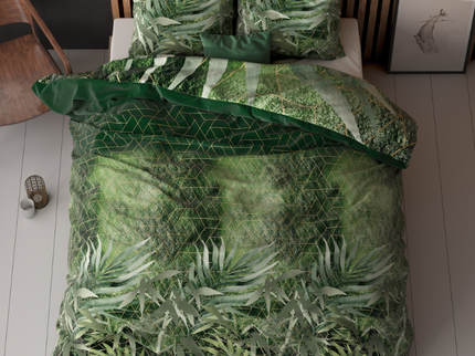 Sleeptime Elegance Dekbedovertrek Green Art Soft - Groen