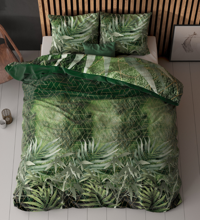 Sleeptime Elegance Dekbedovertrek Green Art Soft - Groen