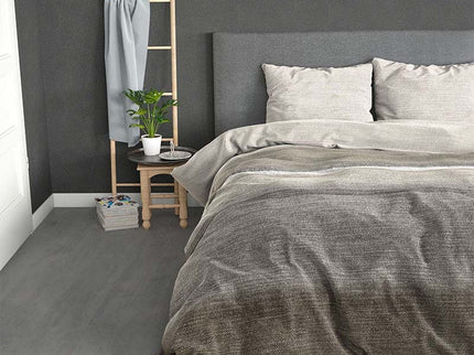 Sleeptime Elegance Dekbedovertrek Katoen-Flanel - Stone Stripe - Taupe - 200 x 200/220 cm