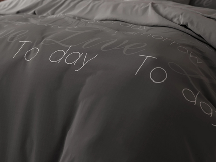 Sleeptime Elegance Dekbedovertrek Live Today - Antraciet