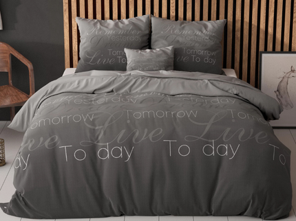 Sleeptime Elegance Dekbedovertrek Live Today - Antraciet