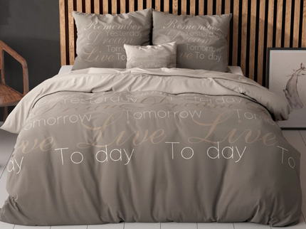Sleeptime Elegance Dekbedovertrek Live Today - Taupe
