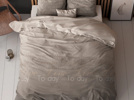 Sleeptime Elegance Dekbedovertrek Live Today - Taupe