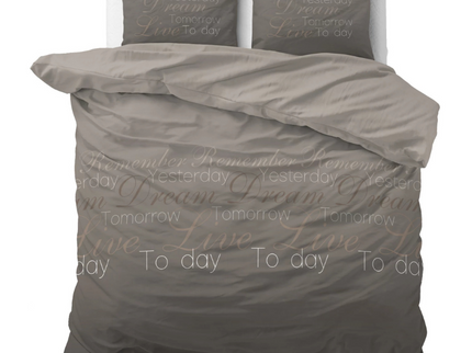 Sleeptime Elegance Dekbedovertrek Live Today - Taupe