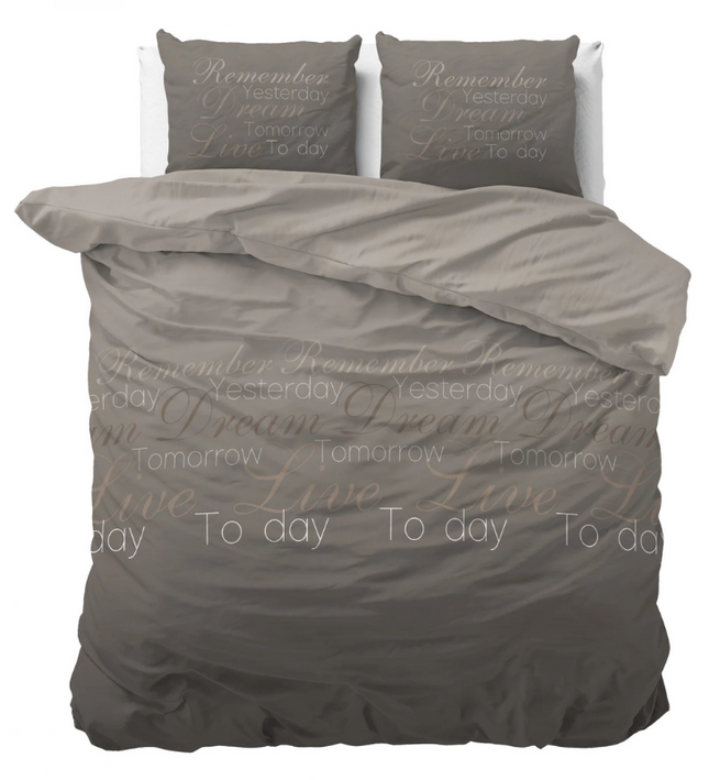 Sleeptime Elegance Dekbedovertrek Live Today - Taupe