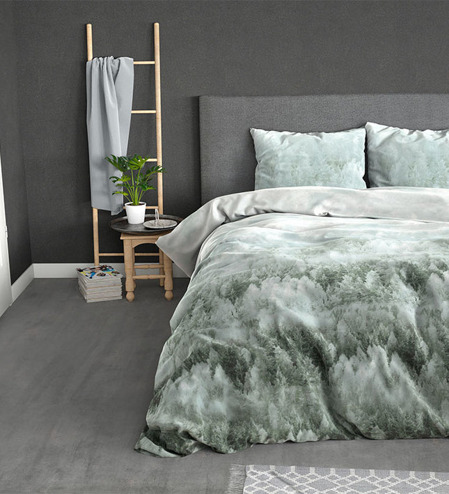 Sleeptime Elegance Double Nature - Turquoise Dekbedovertrek