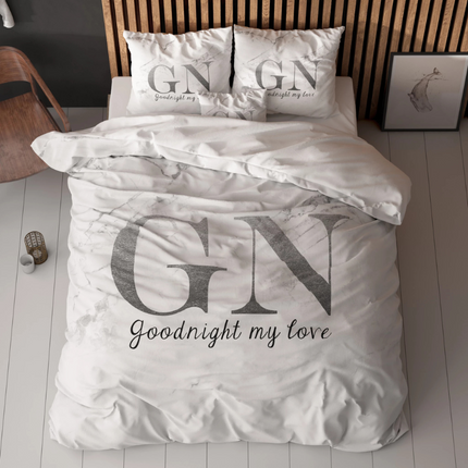 Sleeptime Essentials Dekbedovertrek Goodnight - Zilver