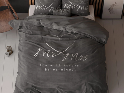 Sleeptime Essentials Dekbedovertrek  Mr and Mrs Heart