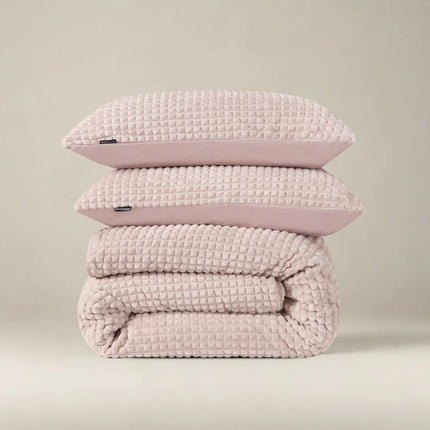 Sleeptime Glamour Dekbedovertrek Teddy - Check - Roze