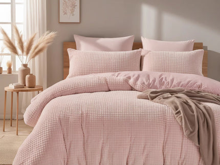 Sleeptime Glamour Dekbedovertrek Teddy - Check - Roze