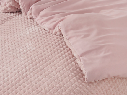 Sleeptime Glamour Dekbedovertrek Teddy - Check - Roze