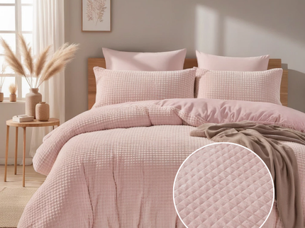 Sleeptime Glamour Dekbedovertrek Teddy - Check - Roze