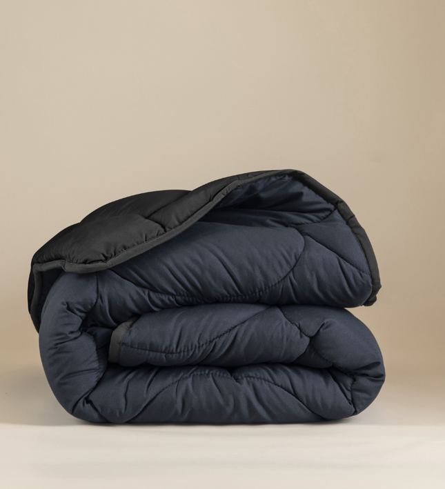 Sleeptime Lazy Dekbed & Dekbedovertrek in 1 - Double Face - Zwart / Antraciet