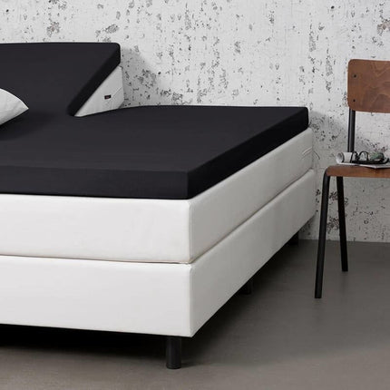 Splittopper Hoeslaken - Jersey Stretch - Zwart