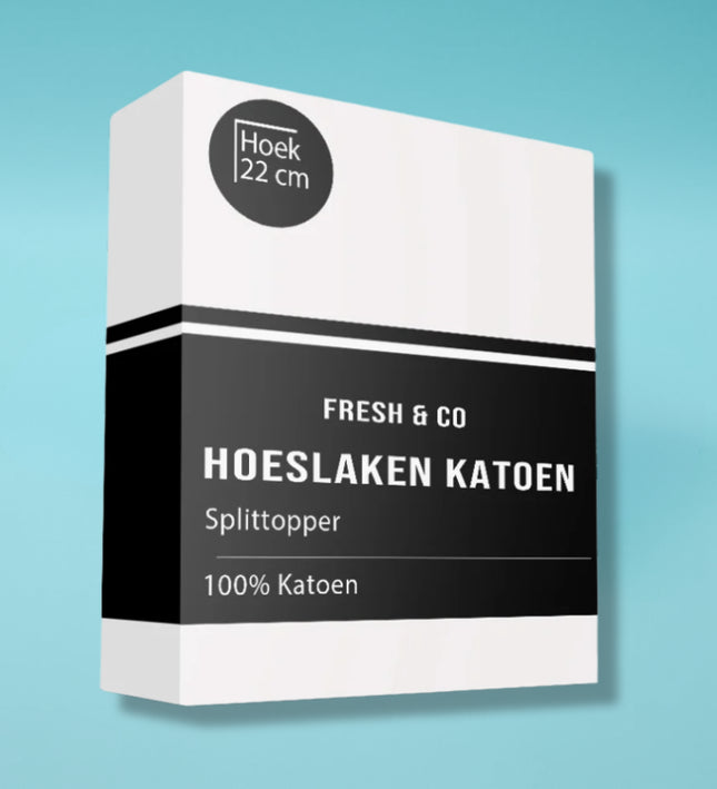Splittopper Hoeslaken - Katoen - Verkoelend