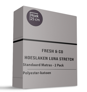 Hoeslaken - Luna Stretch - 2-PACK - Lichtgrijs