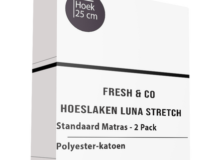 Hoeslaken - Luna Stretch - 2-PACK - Wit