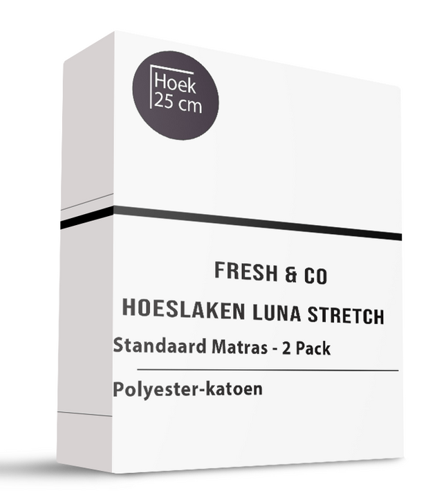 Hoeslaken - Luna Stretch - 2-PACK - Wit