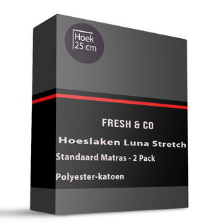 Hoeslaken - Luna Stretch - 2-PACK - Zwart