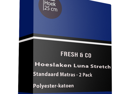Hoeslaken - Luna Stretch - 2-PACK - Navy
