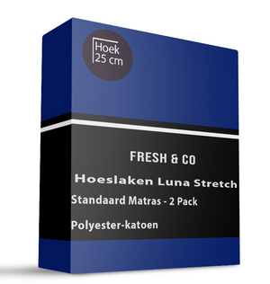 Hoeslaken - Luna Stretch - 2-PACK - Navy