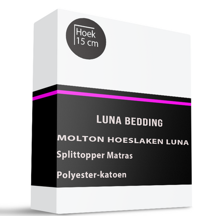 Molton Hoeslaken Luna - Splittopper - 2-PACK