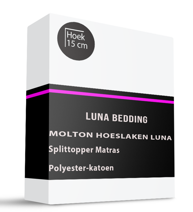 Molton Hoeslaken Luna - Splittopper - 2-PACK