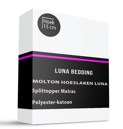 Molton Hoeslaken Luna - Splittopper - 2-PACK