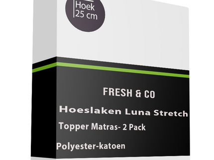 Topper Hoeslaken - Luna Stretch - 2-PACK  - Wit