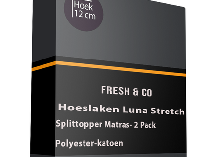 Splittopper Hoeslaken - Luna Stretch - 2-PACK - 140/160 x 200 cm