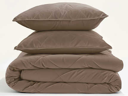 Lazy Dekbed Zonder Overtrek - Velvet - Taupe/Bruin