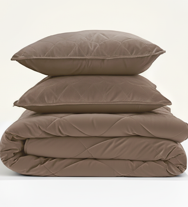 Lazy Dekbed Zonder Overtrek - Velvet - Taupe/Bruin