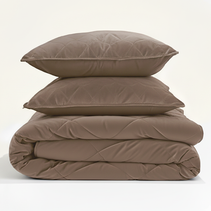 Lazy Dekbed Zonder Overtrek - Velvet - Taupe/Bruin