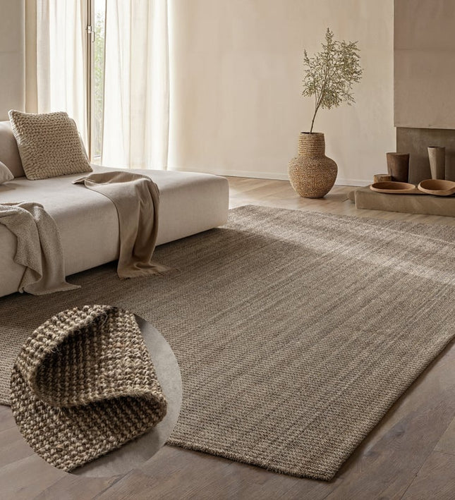Handgeweven Jute Vloerkleed - Taupe