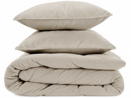 Lazy Dekbed Zonder Overtrek - Velvet - Taupe/Grijs