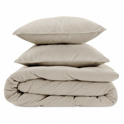 Lazy Dekbed Zonder Overtrek - Velvet - Taupe/Grijs