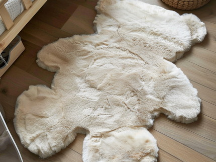 Kinder Vloerkleed Comfy Teddy - Crème