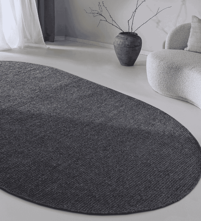 Villeroy & Boch Wollen Vloerkleed Francois Ovaal - Antraciet