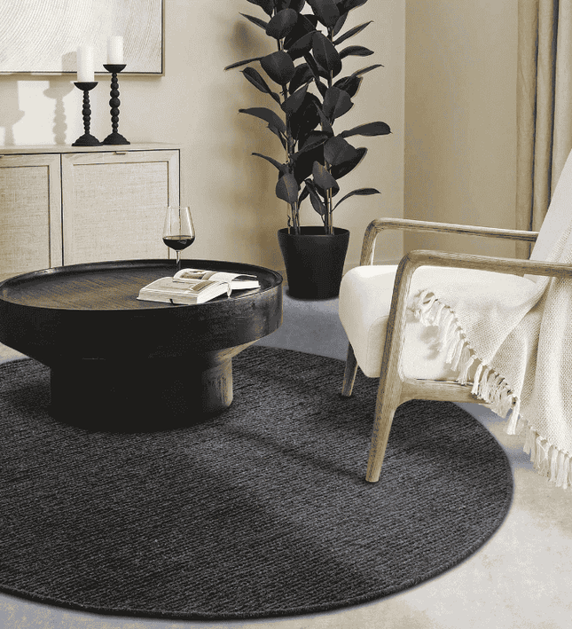 Villeroy & Boch Wollen Vloerkleed Francois Rond - Antraciet