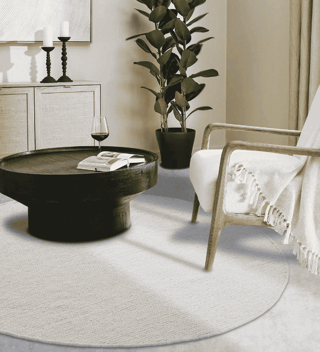 Villeroy & Boch Wollen Vloerkleed Francois Rond - Creme